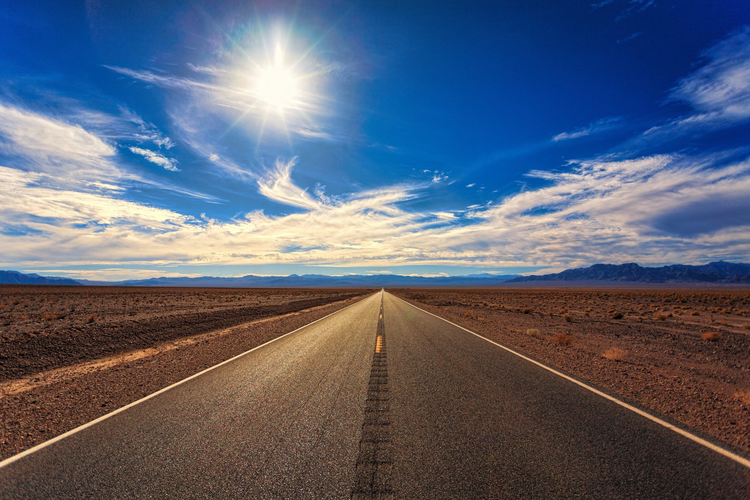 on the road